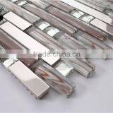 SMJ02 Eco-friendly Mosaic Strip Lowes Glass Tile Kitchen Backsplash thumbnail-2