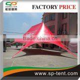 Printed Star Twin 1320 Canopy Tent 16x21m in Red Color With White Logo on the Roof thumbnail-1