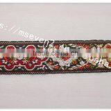 Newest 4.3cm Width Ethnic Embroidery Webbing Polyester for Garment/bag thumbnail-3