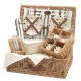 Stocked Willow Picnic Basket thumbnail-1