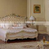 Italy Flower Hand Painted Bedroom Furniture, Goild Foil Trim Two Doors Wardrobe For Kids thumbnail-4