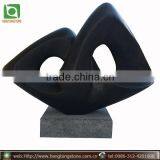 Hand Carved Modern Black Marble Abstract Sculpture thumbnail-1