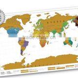 CT-483 2016 Creative Fashion New Design Hard Paper World Map for Travel Decorative World Map