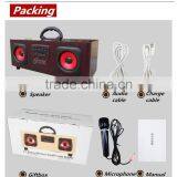 Perfect 3D Stereo Sound Quality Dual Speaker Wireless Bluetooth Speaker Microphone Support TF Card, Ratro Home Theatre Speaker thumbnail-6