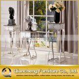 Square Marble Flower Stand Centerpieces Silver Metal for Home thumbnail-3