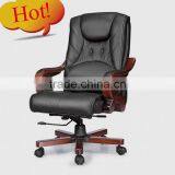 Wood Office Chair With Casters Wheels thumbnail-1