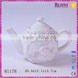 Cheap Chinese Custom White Ceramic Tea Pot thumbnail-1