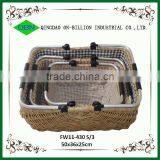 New Design Unique Bulk Wicker Basket With Aluminum Handles High Quality Wicker Basket thumbnail-5