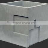Square Lightweight Cement Pots, GRC (Glass Reinformed Concrete) pots, Small lightweight cement planter