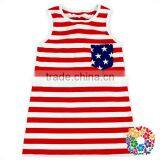 Red White Stripe Navy Stars Mom And Daughter Shirts 4th Of July Outfit Baby Tops thumbnail-2
