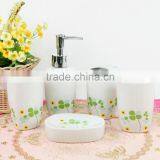 Ceramic Bathroom Set Fresh Decal Pattern thumbnail-3