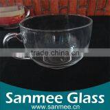 Round Crystal Glass Sugar Bowl WithHandle/Large Coffee Mugs thumbnail-1