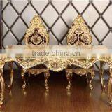 Bisini Luxury Carving Brass Dining Table Set for Home Hotel thumbnail-1