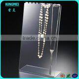 Clear L Shaped Acrylic Display Stand to Hang Necklace, Perspex Necklace Stand thumbnail-1