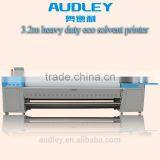Audley H3200 3.2m or 10.5ft Cheap Large Format Eco Solvent Printer With 2 DX5 Heads For Banner And Sticker Printing thumbnail-1