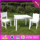 2016 New Design Home / School / Kindergarten White Kids Wooden Table and Chairs W08G145 thumbnail-5