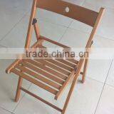 Beech Wood Slat Folding Chair Outdoor Foldable Chair thumbnail-1