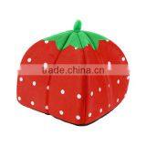 1pc Soft Strawberry Pet Igloo Dog Cat House Kennel Doggy Fashion Cushion Basket Newest Hot Search thumbnail-2