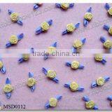 Satin Ribbon Small Artificial Flowers With Leaf thumbnail-1