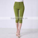 New Design Casual Pants With Half Length ,ladies Crop Pants Wholesale thumbnail-2