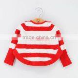 2016 Autumn New Model Baby Girls Sweater Designs Striped Pullover Cloak thumbnail-1