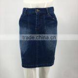 Women Customized Latest Design Pencil Denim Midi Skirt thumbnail-1