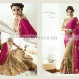 Heavy Embroidery Saree+Catonic/Nylon Net Skirt With Jequard Blouse thumbnail-1