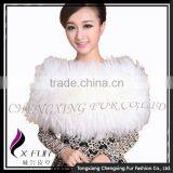 CX-B-125B Hand Knitted Warm and Cheap Sheep Fur Snood Shawl thumbnail-4