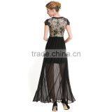 Maxnegio Patchwork Women Black Lace Nude Transparent Dress Girls Sexy Night Black Evening Dress thumbnail-2