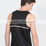 Black Custom Mens Gym Tank Top Wholesale thumbnail-3
