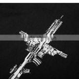 Customized Blank Printing Black Tee Fashion Hip Hop Design Men T-shirt thumbnail-5