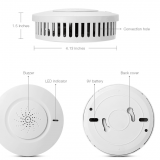 JADE Wilress Zigbee Lora Smoke Detector Fire Alarm SD50 With Independent Batteries for Home Security System thumbnail-3
