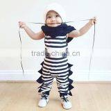 S17533A Boys Cotton Jumpsuit Newborn Summer Dino Dinosaur Kids Jumpsuits thumbnail-1