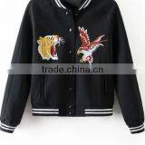 Runwaylover EY1006C Hot Sale 2016 Women Fashion Tiger Embroidery Casual Jackets thumbnail-4