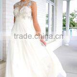 2015 Prom Dresses A Line Beaded Chiffon And Tulle Sweep Train thumbnail-1