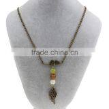 Gemstone Picture Necklace Zinc Alloy Brass Chain Natural Gemstone Necklace thumbnail-1