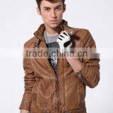 Early Spring Newest Design Leather Man Pu Jackets Leather Motorcycle Jacket Bulletproof Leather Jacket thumbnail-1