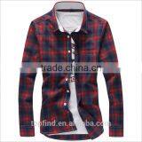 Cotton Microfiber Casual Check Korean Men Style Shirt thumbnail-1
