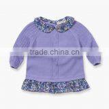Latest Design Hand Knitted Lace New Born Baby Sweater Cardigan thumbnail-4