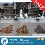 YY-918 18heads Flat and Double Sequins Computerized Embroidery Machine thumbnail-1