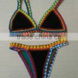 Multi Color Hand Woven Swimwear Bikini/hr Fancy Crotched r Bikini Swimwear/ Fancy Bikini Set Swimwear Beachwear