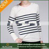Men's New Casual Stripes Round Collar Long Sleeve Wholesale T-shirt thumbnail-1
