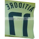 helmet transfer printing stickers eco-friendly letters stickers on soccer jerseys