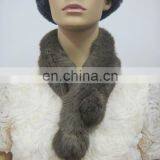 3165# Women's Rabbit Fur Ladder Scarf, Genuine Rabbit Fur Scarf thumbnail-1