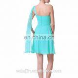 Elegant Ladies Chiffon Dress Single Shoulder Dress thumbnail-4