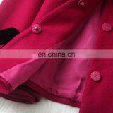 Purple Cape Sleeve Wool Worsted Winter Coat Two Piece Set Coat Wholesale Oem Odm thumbnail-5