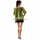 NAPAT Fashion Women Summer Bohemian Chiffon Shirt Off Shoulder Beach Party Top Blouse thumbnail-4