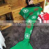 Popular Warm Soft Mermaid Tail Blanket in Winter Handmade Christmas Gift Knitted Throw Comfortable Sleeping Bags Mermaid Blanket thumbnail-3
