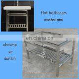 Flat House Bathroom Washstand, Modern Vanity Base, Stainless Steel Frames thumbnail-1