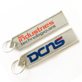 Polyester Twill Custom Fabric Embroidery Keychain Patch thumbnail-1